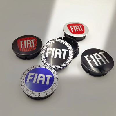 Cache-Moyeux Fiat 500 50mm Anti-Poussière 4 Pièces