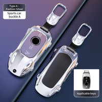 Coque de Protection Clé Mercedes Classe A B C E S W204 W205 W210 W212 W213 W176 W463 GLC GLB GLE AMG Alliage de Zinc Style Supercar