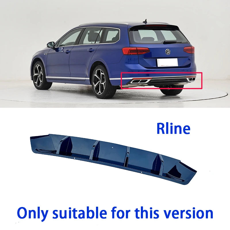 Diffuseur Arrière Volkswagen Passat B8 et B8.5 R-Line 2020-2023 Noir Brillant