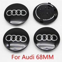 Cache-Moyeux Audi A3 A4 A6 Q5 Q7 60mm 77mm — vue de face