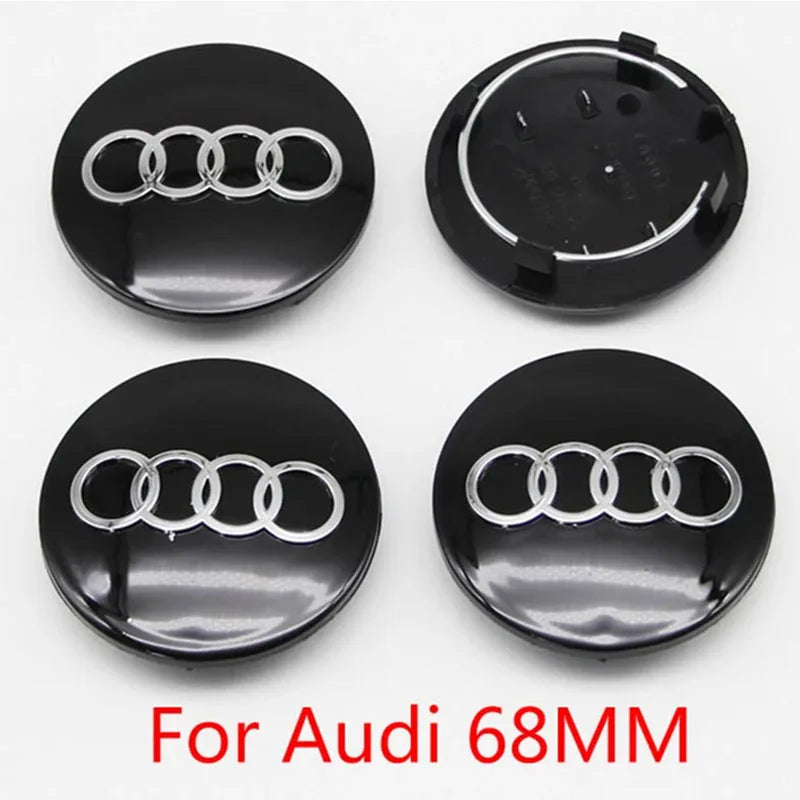 Cache-Moyeux Audi A3 A4 A6 Q5 Q7 60mm 77mm — vue de face