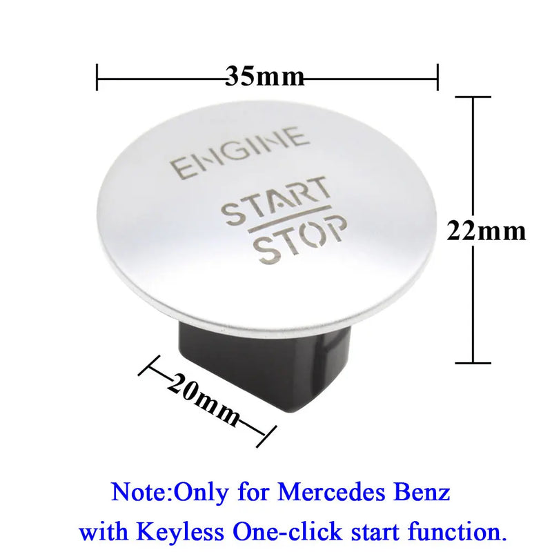 Bouton de Démarrage Sans Clé Keyless Go Mercedes W204 W221 — détail de finition