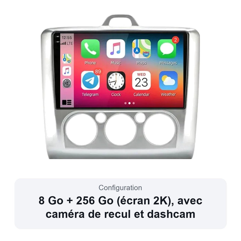 Autoradio CarPlay Ford Focus 2 2004-2011 Android Écran Tactile
