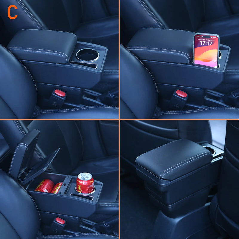 Accoudoir Central Citroën C3 C4 Charge Rapide Type-C ou 6 USB Rangement