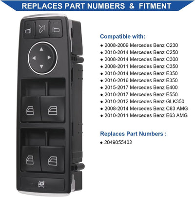 Bouton Lève-Vitre Conducteur Mercedes W204 W212 G500