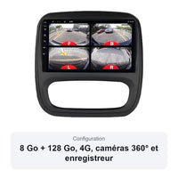 Autoradio Android CarPlay Renault Trafic 3 Opel Vivaro B 2014-2021 9 Pouces