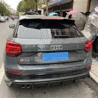Becquet Audi Q2 2018-2023 Arrière de Toit en ABS, Apprêt, Noir Brillant ou Aspect Carbone