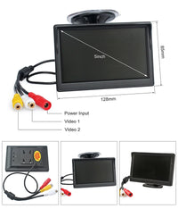 Kit Caméra de Recul Écran 5 Pouces Ventouse Double Entrée
