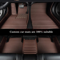 Tapis de Sol Cuir PU Rayé 5D Sur Mesure Volvo XC40 V60 V90 2016-2023 5 Places ou 1 Pièce