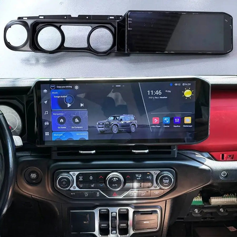 Autoradio Android Écran QLED Jeep Wrangler JL 2018-2022 CarPlay Sans Fil GPS 4G