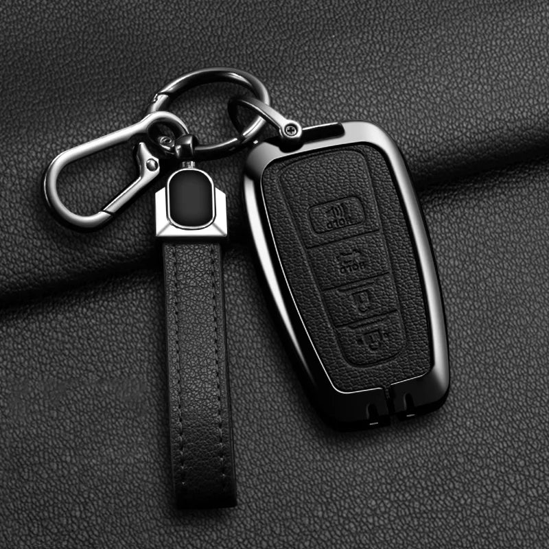 Étui de Protection Clé Toyota C-HR RAV4 Corolla Prius Camry Alliage de Zinc et Cuir