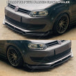 Lame Avant VW Polo MK5 6R 6C 2010-2017 Noir Brillant 3 Éléments
