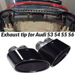 Embouts d'Échappement Audi S3 S4 S5 S6 RS3 RS4 RS5 RS6 Double Entrée