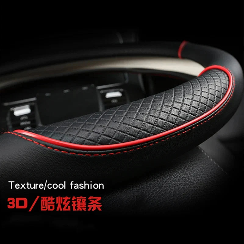 Couvre Volant Dacia Sandero, Logan, Duster, Jogger, Lodgy, Dokker et Spring 2017-2024, Simili Cuir Microfibre 38 cm