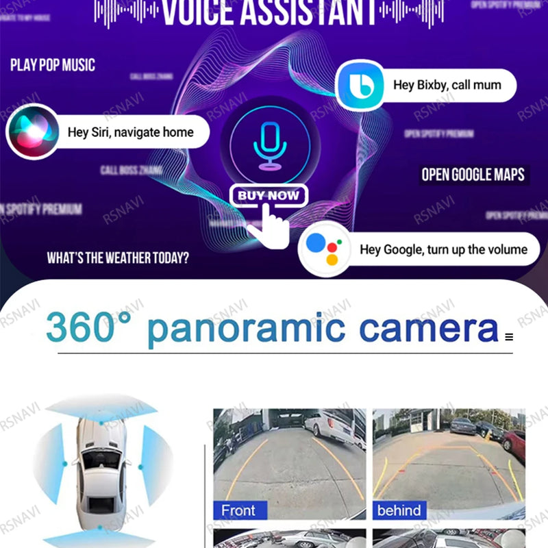 Autoradio Android 15 Ford Everest et Ranger 2015-2018 CarPlay Sans Fil GPS 4G