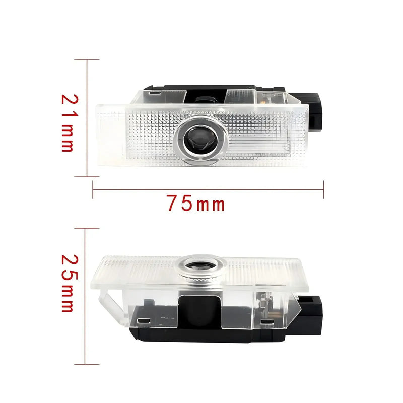 Projecteur Porte Alfa Romeo LED HD, Lot de 2, Giulia, Stelvio, Giulietta, MiTo, 159, Brera, 2 Motifs