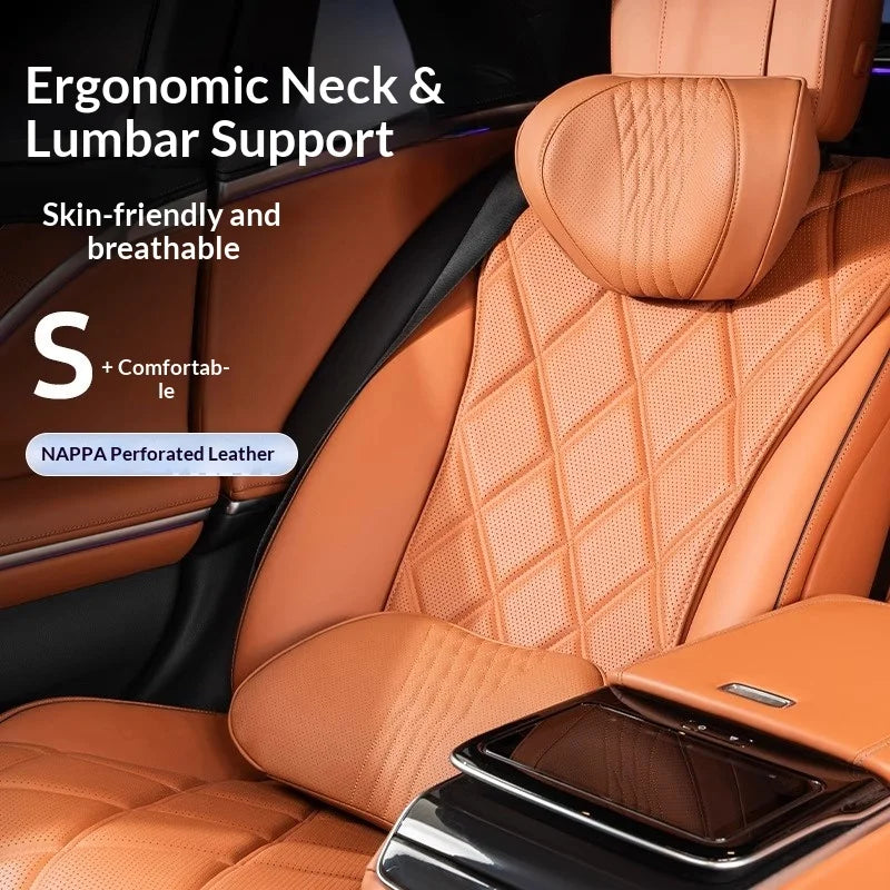 Coussin de Nuque et Soutien Lombaire Voiture Universel — vue de profil