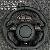 Volant Sport Fond Plat Audi A3 A4 A6 Q5 — détail du support