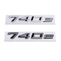 Emblème de Coffre BMW Lettres 316e, 318e, 320e, 330e, 530e, 740e, Noir Brillant ou Argent