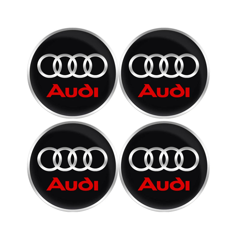 Cache-Moyeux Audi A3 A4 Q5 S line RS 60mm — détail de fixation