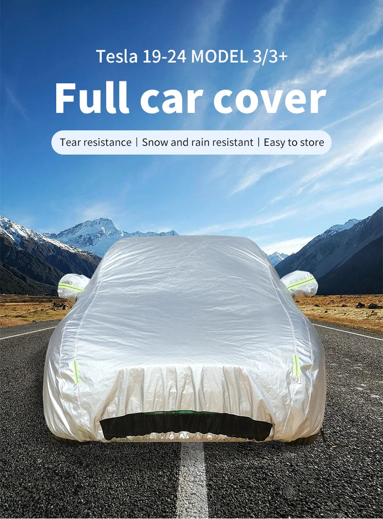 Housse de Protection Voiture Tesla Model 3 et Model Y Oxford Imperméable