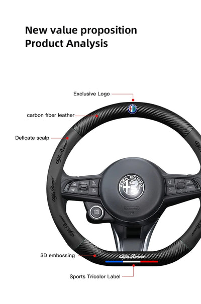 Couvre Volant Alfa Romeo Giulia Stelvio Giulietta Cuir