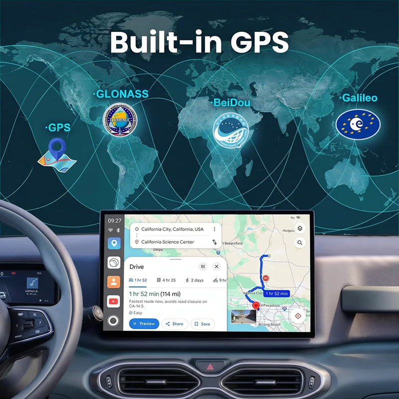 Boîtier CarPlay CarRocket Plus Android 15 4G GPS Sans Fil
