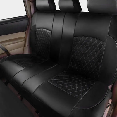 Housse de Siège Voiture Cuir PU Universelle Noire