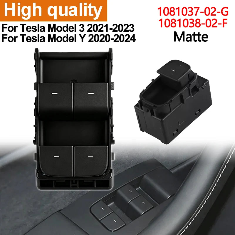 Bouton Lève-Vitre Avant Tesla Model 3 Model Y 2021-2023
