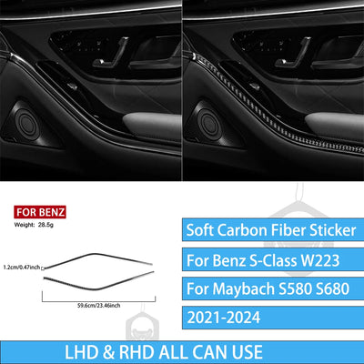 Autocollants Fibre de Carbone Mercedes Classe S W223