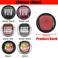 Emblème Logo Fiat 500 Panda Tipo Abarth Strada 600 500L Mobi en ABS 75 85 95 100 120 mm Avant et Arrière