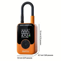 Gonfleur de Pneu Voiture Sans Fil 150 PSI 2 x 1500 mAh Orange