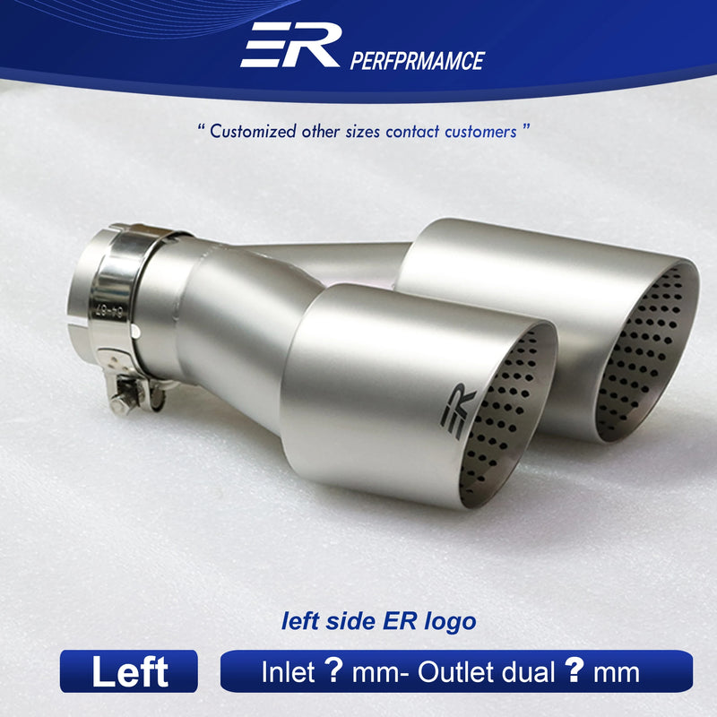 Embout d'Échappement Double Sortie Aspect Titane Mat Universel