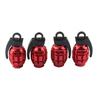 Bouchons de Valve Universels Grenade Aluminium Anti-Poussière — exemple de montage
