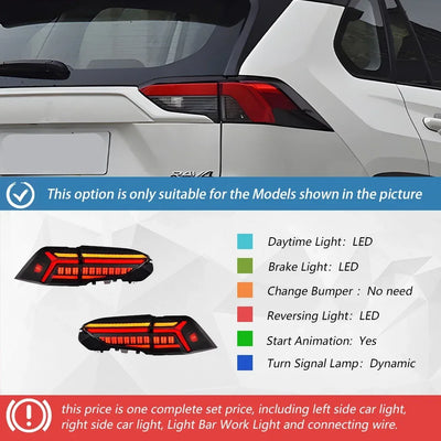 Feux Arrière LED Toyota RAV4 2020-2023 Style Arête