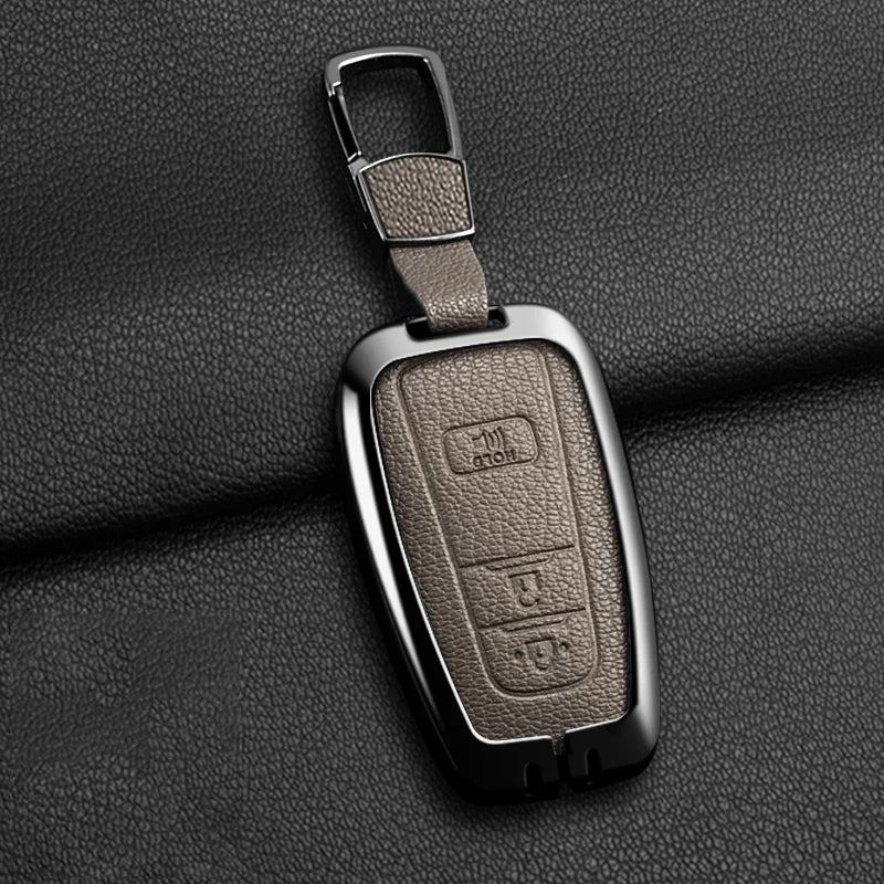 Étui de Protection Clé Toyota C-HR RAV4 Corolla Prius Camry Alliage de Zinc et Cuir