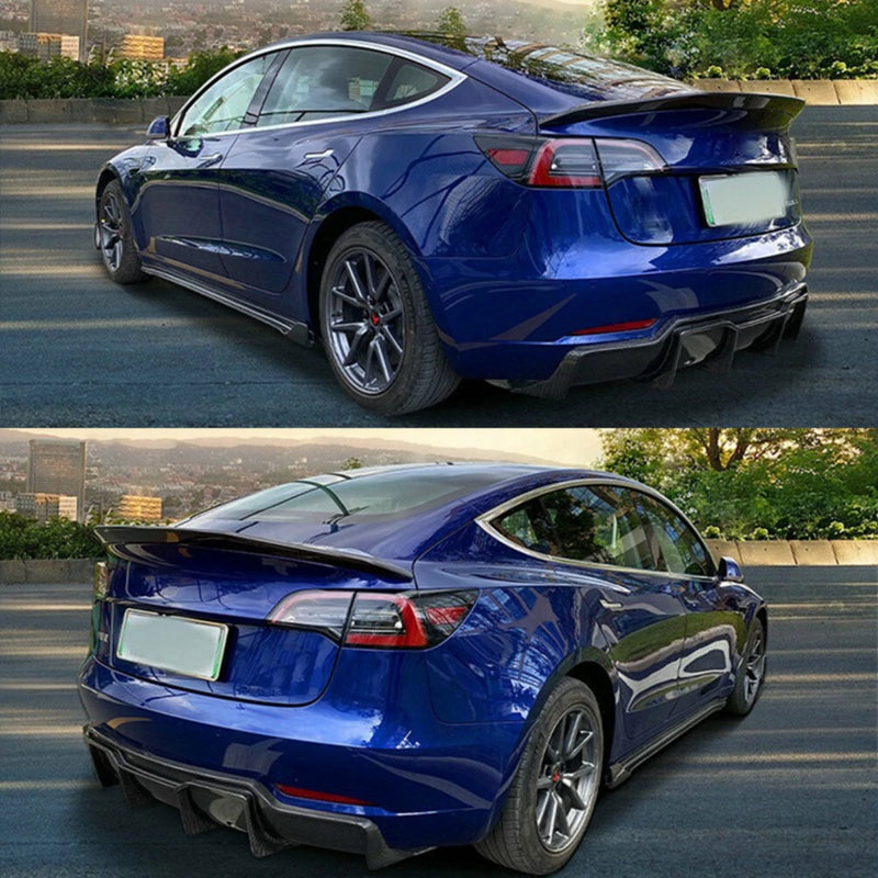 Becquet Look Carbone Tesla Model 3 V Style Ducktail 2017-2022