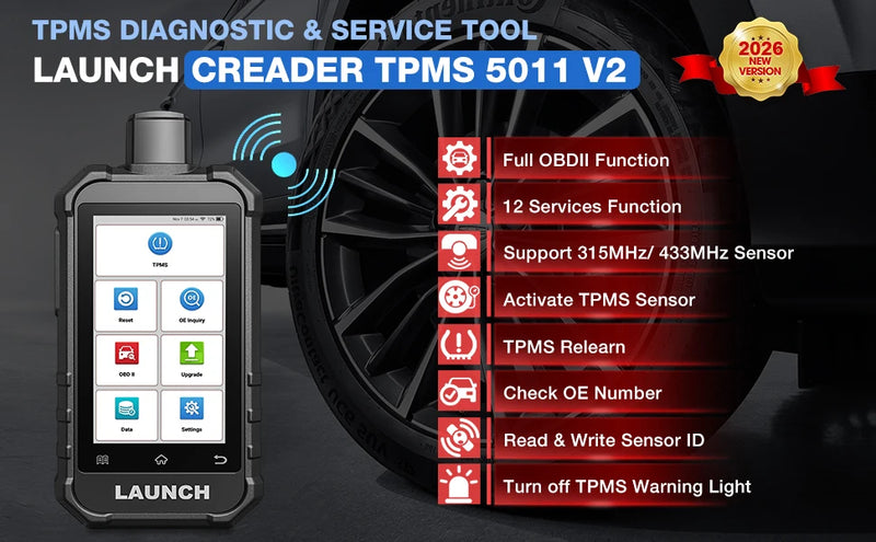 TPMS Tool Launch Creader 5011 V2 Tire Sensor Diagnostic