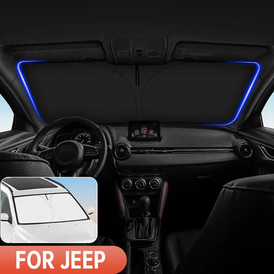 Pare-Soleil Pare-Brise Jeep Compass 2017-2025 Argent