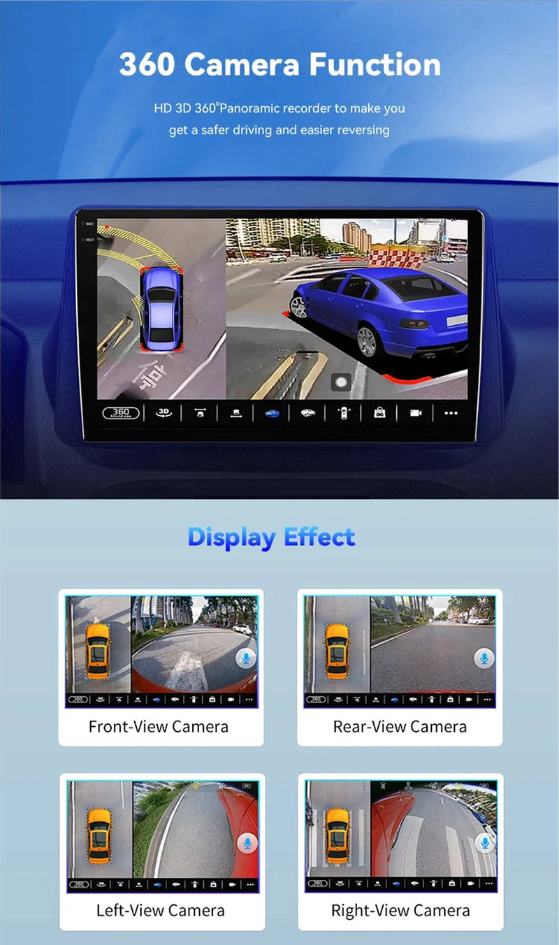 Autoradio Android 16 Dodge Challenger 2011-2014 Écran QLED CarPlay GPS Caméra DVR