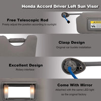 Pare-Soleil Honda Accord 2008-2017 avec Miroir de Courtoisie