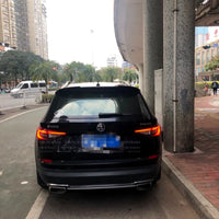 Becquet Skoda Kodiaq 2017-2019 Aileron de Toit Arrière en ABS, Apprêt, Noir ou Aspect Carbone