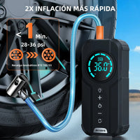 Booster de Batterie Voiture 6000 à 10000 mAh avec Compresseur d'Air