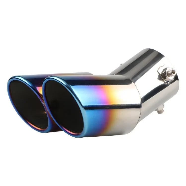 Embout d'Échappement Double Sortie Universel Inox — vue de face