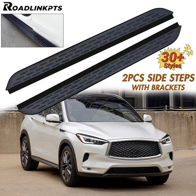 Marchepieds Latéraux Aluminium Noir Infiniti QX50 J55 2019-2026