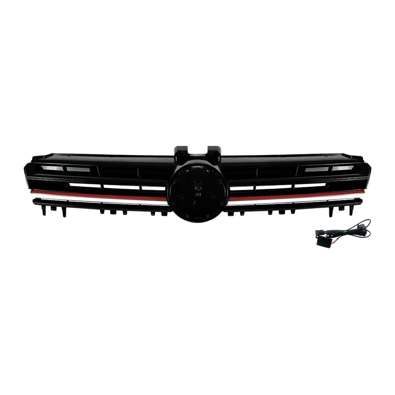 Calandre LED Volkswagen Golf 7 2013-2016 Noir Brillant Liseré Rouge