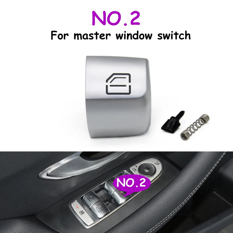 Cache-Boutons Lève-Vitre Mercedes W205 W213 W222 GLC — exemple de montage