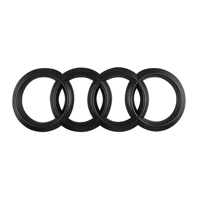 Emblème de Calandre Audi Quatre Anneaux Noir et Argent