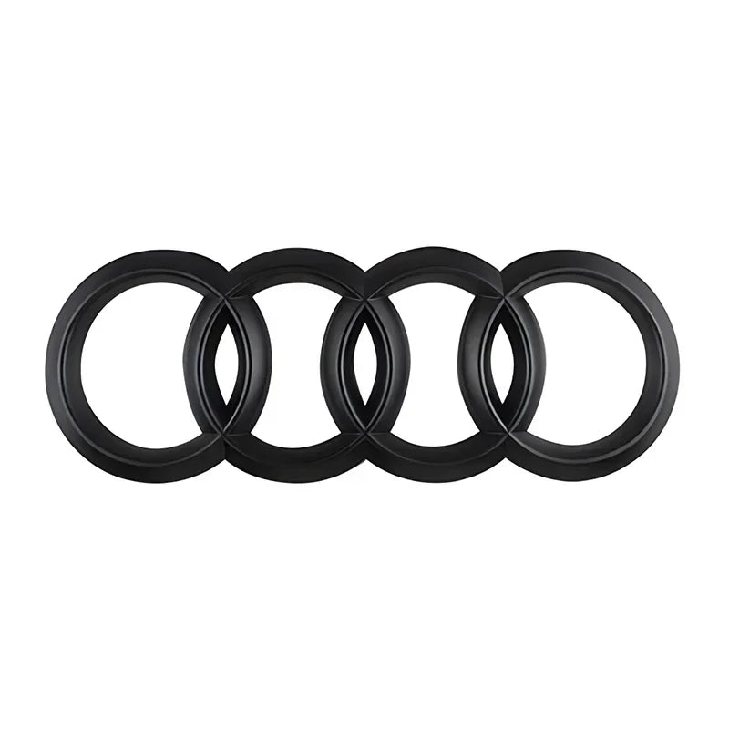 Emblème de Calandre Audi Quatre Anneaux Noir et Argent