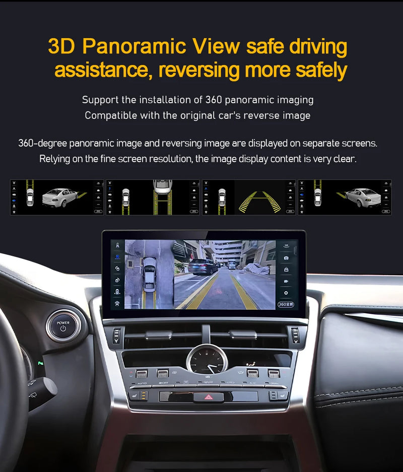 Autoradio Android 14 Écran 10,25 Pouces Lexus NX 200 200t 300h 2014-2016 CarPlay DSP 4G